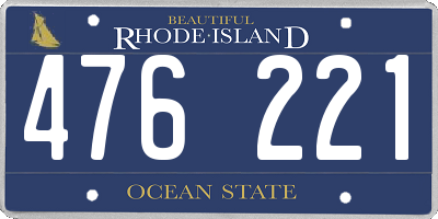 RI license plate 476221