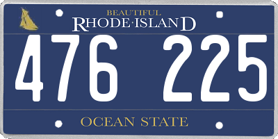 RI license plate 476225