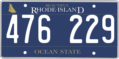 RI license plate 476229