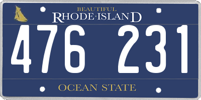 RI license plate 476231