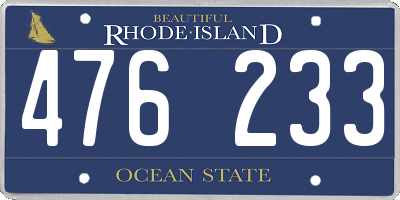 RI license plate 476233
