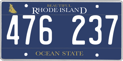 RI license plate 476237