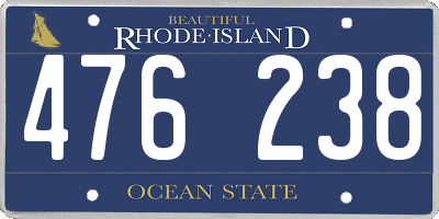 RI license plate 476238