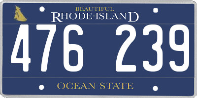 RI license plate 476239