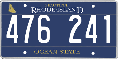 RI license plate 476241