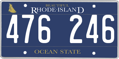 RI license plate 476246