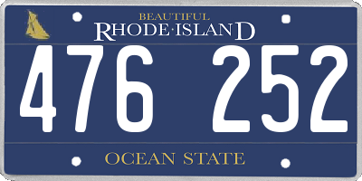 RI license plate 476252