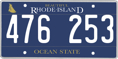 RI license plate 476253