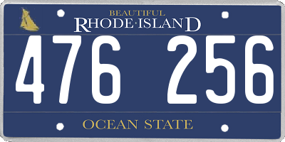 RI license plate 476256