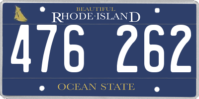 RI license plate 476262