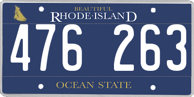 RI license plate 476263
