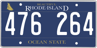 RI license plate 476264