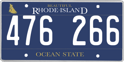 RI license plate 476266