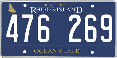 RI license plate 476269