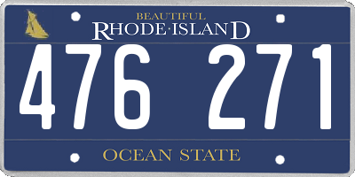 RI license plate 476271