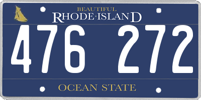 RI license plate 476272