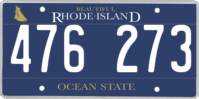RI license plate 476273