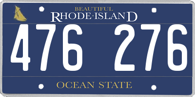 RI license plate 476276