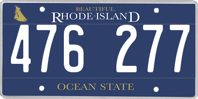 RI license plate 476277