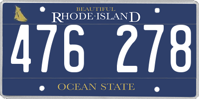 RI license plate 476278