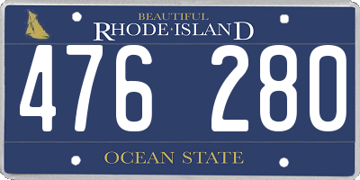 RI license plate 476280