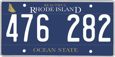 RI license plate 476282