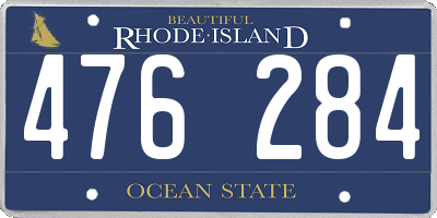 RI license plate 476284