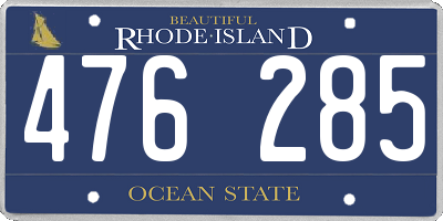 RI license plate 476285