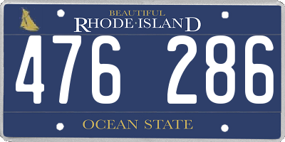 RI license plate 476286
