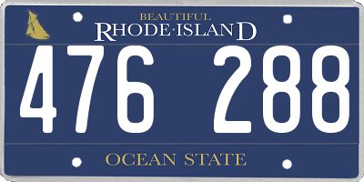 RI license plate 476288