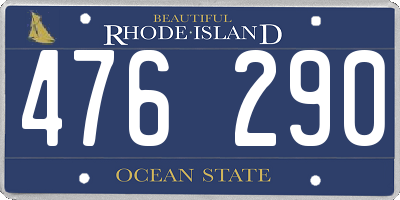 RI license plate 476290