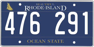 RI license plate 476291