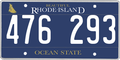 RI license plate 476293