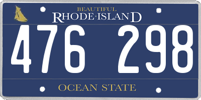 RI license plate 476298