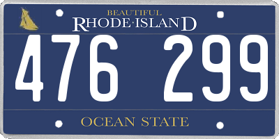 RI license plate 476299
