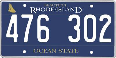RI license plate 476302