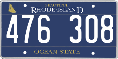 RI license plate 476308