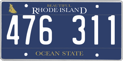 RI license plate 476311
