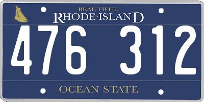 RI license plate 476312