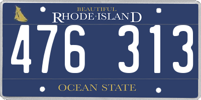 RI license plate 476313