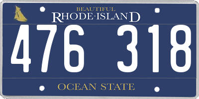 RI license plate 476318