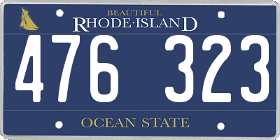 RI license plate 476323