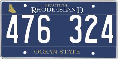 RI license plate 476324