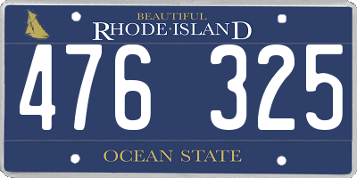 RI license plate 476325