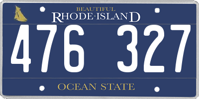 RI license plate 476327
