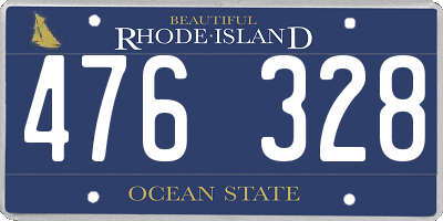 RI license plate 476328