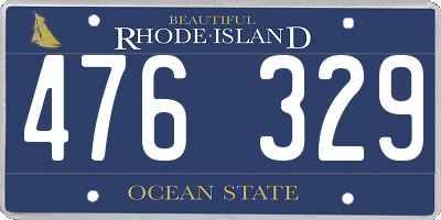 RI license plate 476329