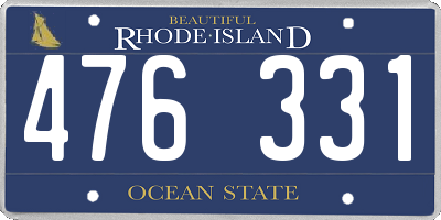 RI license plate 476331