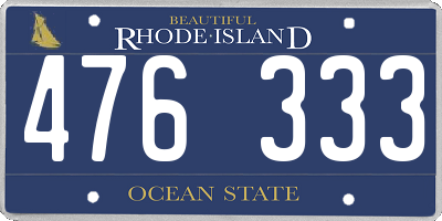 RI license plate 476333