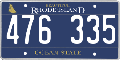 RI license plate 476335